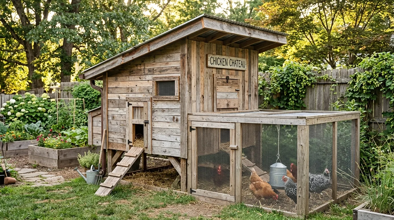 DIY Reclaimed Wood Chicken Coop